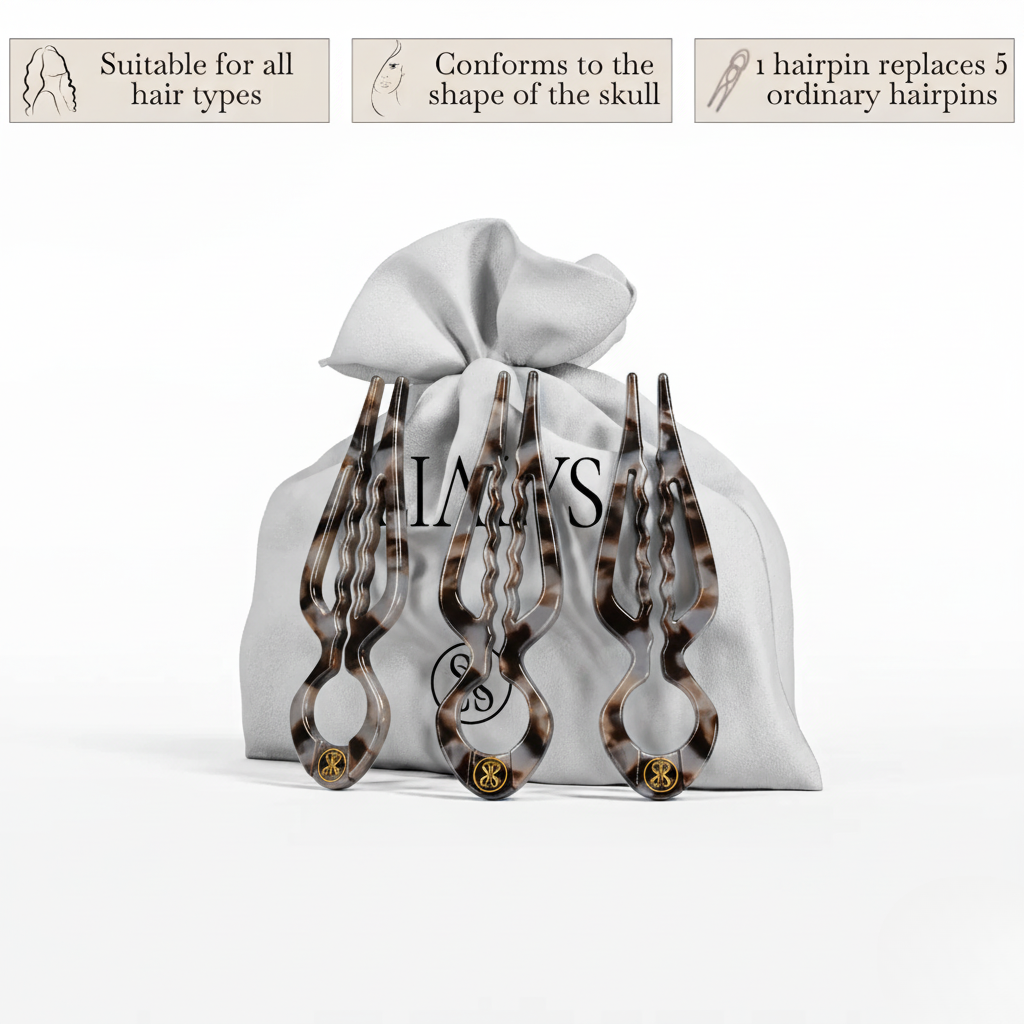 Prestige HairPin – Set of 3 (Silver Tortoise)